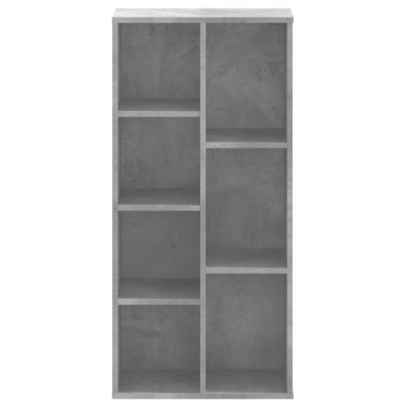 vidaXL Βιβλιοθήκη Γκρι Σκυροδέματος 50x25x105cm Επεξεργ. Ξύλο 1 τεμ.