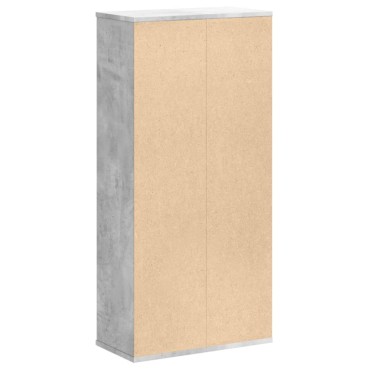 vidaXL Βιβλιοθήκη Γκρι Σκυροδέματος 50x25x105cm Επεξεργ. Ξύλο 1 τεμ.