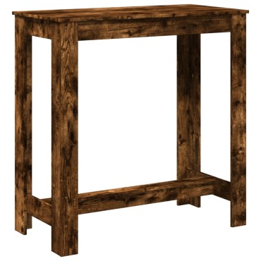 vidaXL Τραπέζι Μπαρ Καπνιστή Δρυς 102x50x103,5cm Επεξεργ. Ξύλο 1 τεμ.