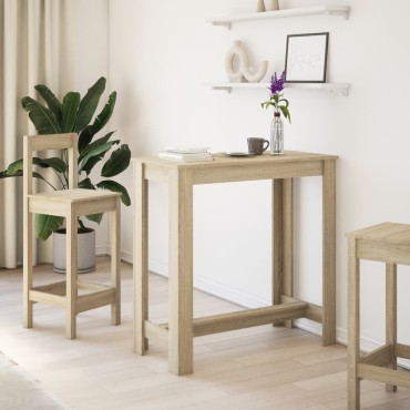 vidaXL Τραπέζι Μπαρ Sonoma Δρυς 102x50x103,5cm Επεξεργ. Ξύλο 1 τεμ.