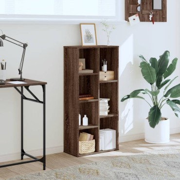 vidaXL Βιβλιοθήκη Καφέ Δρυς 50x25x105cm από Επεξεργασμένο Ξύλο 1 τεμ.
