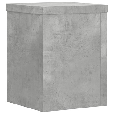 vidaXL Βάσεις Φυτών 2 τεμ. Γκρι Σκυρ. 15x15x20 εκ. Επεξεργασμένο Ξύλο