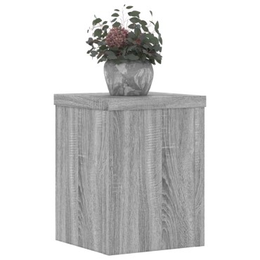 vidaXL Βάσεις Φυτών 2 Τεμ. Γκρι Sonoma 15x15x20 εκ. Επεξεργασμένο Ξύλο