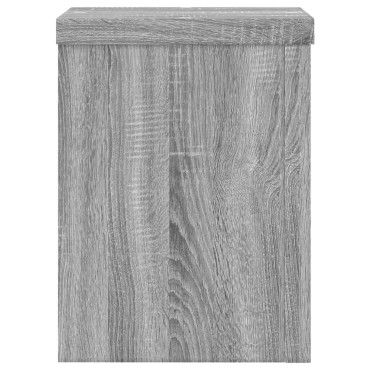 vidaXL Βάσεις Φυτών 2 Τεμ. Γκρι Sonoma 15x15x20 εκ. Επεξεργασμένο Ξύλο