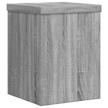 vidaXL Βάσεις Φυτών 2 Τεμ. Γκρι Sonoma 15x15x20 εκ. Επεξεργασμένο Ξύλο