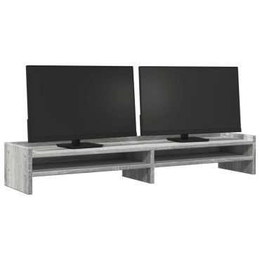 vidaXL Βάση Οθόνης Γκρι Sonoma 100x24x16 εκ. από Επεξεργασμένο Ξύλο