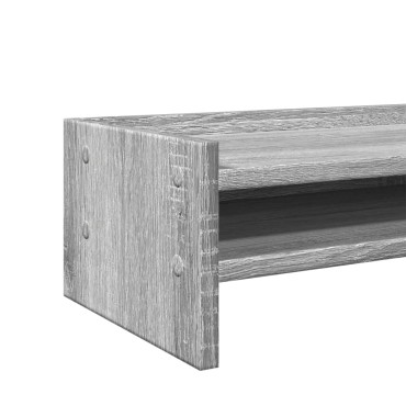 vidaXL Βάση Οθόνης Γκρι Sonoma 100x24x16 εκ. από Επεξεργασμένο Ξύλο