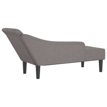 vidaXL Ανάκλιντρο Taupe Υφασμάτινο με Μαξιλάρια 111x54cm 1 τεμ.