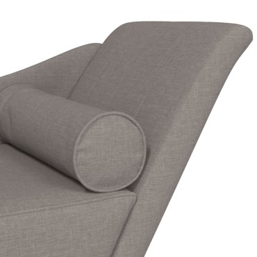 vidaXL Ανάκλιντρο Taupe Υφασμάτινο με Μαξιλάρια 111x54cm 1 τεμ.
