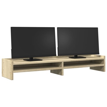 vidaXL Βάση Οθόνης Sonoma Δρυς 100x24x16 εκ. από Επεξ. Ξύλο