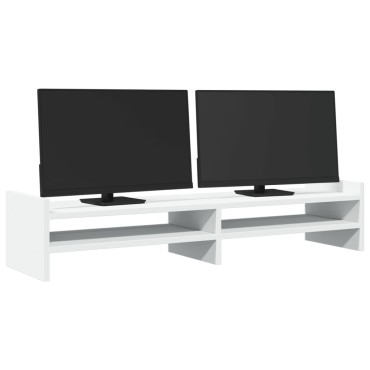vidaXL Βάση Οθόνης Λευκή 100x27x20 εκ. από Επεξ. Ξύλο