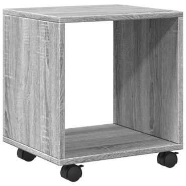 vidaXL Ντουλάπι Με Ροδάκια Γκρι Sonoma 37x33x42,5cm Επεξεργ. Ξύλο 1 τεμ.