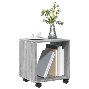 vidaXL Ντουλάπι Με Ροδάκια Γκρι Sonoma 37x33x42,5cm Επεξεργ. Ξύλο 1 τεμ.