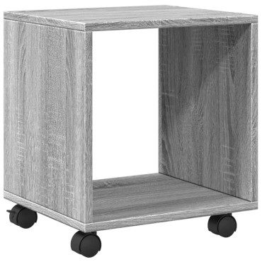vidaXL Ντουλάπι Με Ροδάκια Γκρι Sonoma 37x33x42,5cm Επεξεργ. Ξύλο 1 τεμ.
