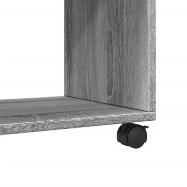 vidaXL Ντουλάπι Με Ροδάκια Γκρι Sonoma 37x33x42,5cm Επεξεργ. Ξύλο 1 τεμ.