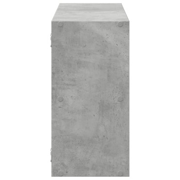vidaXL Ραφιέρα Τοίχου Γκρι Σκυροδέματος 100x25x50cm από Επεξ. Ξύλο 1 τεμ.