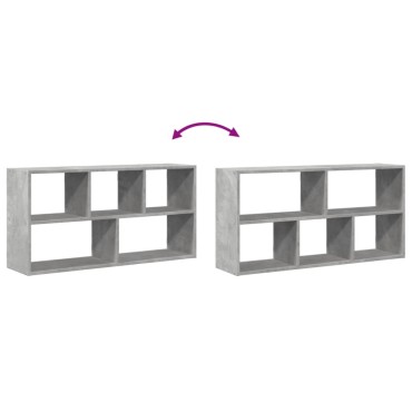 vidaXL Ραφιέρα Τοίχου Γκρι Σκυροδέματος 100x25x50cm από Επεξ. Ξύλο 1 τεμ.