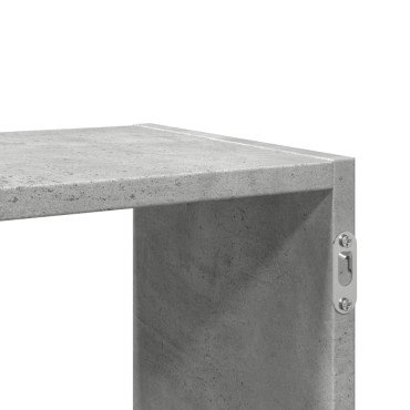 vidaXL Ραφιέρα Τοίχου Γκρι Σκυροδέματος 100x25x50cm από Επεξ. Ξύλο 1 τεμ.