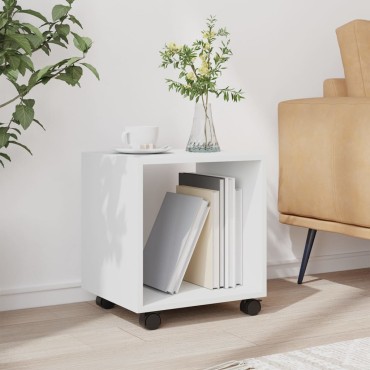 vidaXL Ντουλάπι Τροχήλατο Λευκό 37x33x42,5cm από Επεξ. Ξύλο 1 τεμ.