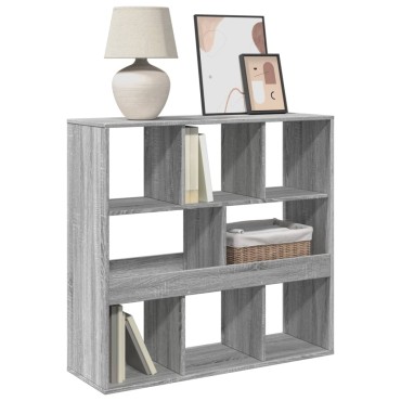 vidaXL Βιβλιοθήκη/Διαχωριστικό Χώρου Γκρι Sonoma 100x33x94,5cm 1 τεμ.