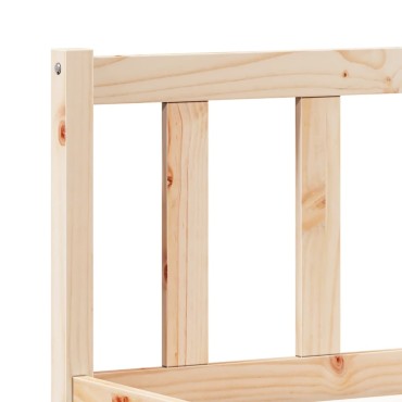 vidaXL Πλαίσιο Κρεβατιού Μακρύ Χωρίς Στρώμα 180x210 εκ Μασίφ Πεύκο