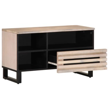 vidaXL Έπιπλο Τηλεόρασης 80x34x46cm από Μασίφ Ξύλο Μάνγκο 1 τεμ.