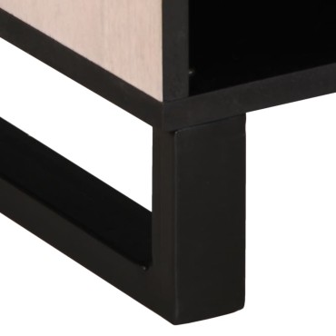 vidaXL Έπιπλο Τηλεόρασης 80x34x46cm από Μασίφ Ξύλο Μάνγκο 1 τεμ.