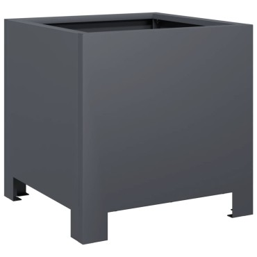 vidaXL Ζαρντινιέρες Κήπου 2 τεμ. Ανθρακί 30x30x30 εκ. από Ατσάλι