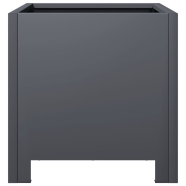 vidaXL Ζαρντινιέρες Κήπου 2 τεμ. Ανθρακί 30x30x30 εκ. από Ατσάλι