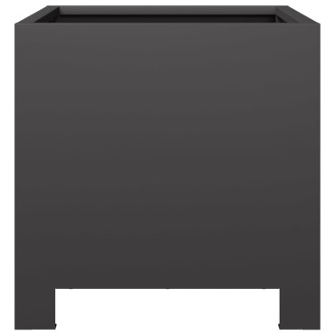 vidaXL Ζαρντινιέρες Κήπου 2 τεμ. Μαύρο 30x30x30 εκ. από Ατσάλι