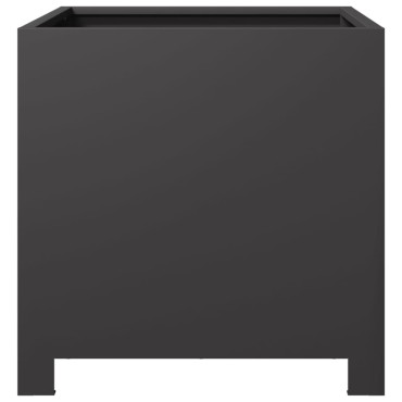 vidaXL Ζαρντινιέρες Κήπου 2 τεμ. Μαύρο 40x40x40 εκ. από Ατσάλι