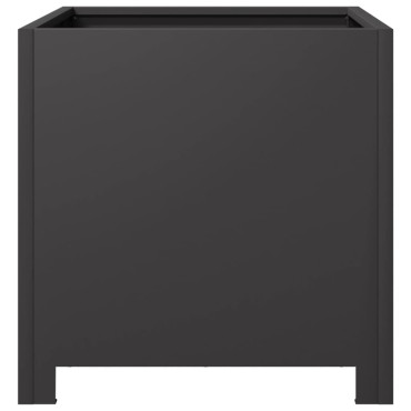 vidaXL Ζαρντινιέρες Κήπου 2 τεμ. Μαύρο 40x40x40 εκ. από Ατσάλι