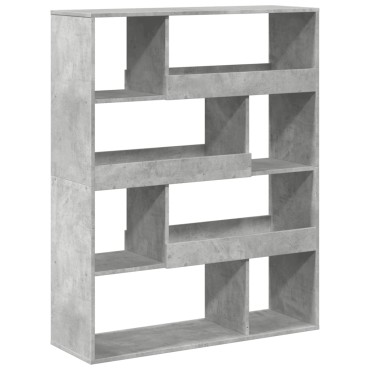 vidaXL Βιβλιοθήκη Γκρι Σκυροδέματος 100x33x125,5cm Επεξεργ. Ξύλο 1 τεμ.