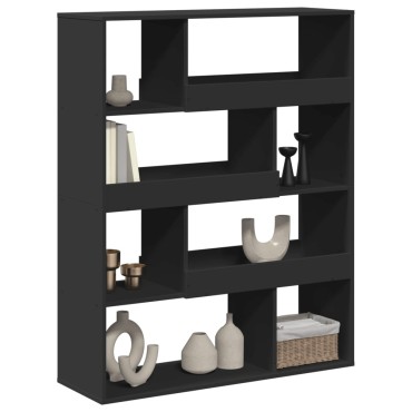 vidaXL Βιβλιοθήκη Μαύρη 100x33x125,5cm από Επεξεργασμένο Ξύλο 1 τεμ.