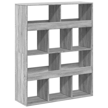 vidaXL Βιβλιοθήκη/Διαχωριστικό Χώρου Γκρι 100x33x125,5cm Επεξ. Ξύλο 1 τεμ.