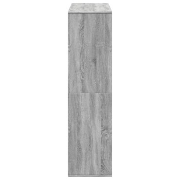 vidaXL Βιβλιοθήκη/Διαχωριστικό Χώρου Γκρι 100x33x125,5cm Επεξ. Ξύλο 1 τεμ.