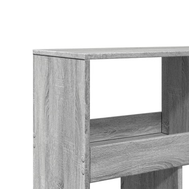 vidaXL Βιβλιοθήκη/Διαχωριστικό Χώρου Γκρι 100x33x125,5cm Επεξ. Ξύλο 1 τεμ.
