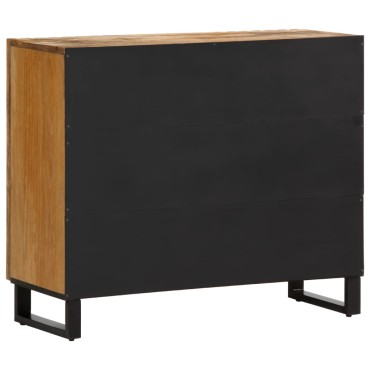 vidaXL Ντουλάπι 90x34x75cm από Μασίφ Ακατέργαστο Ξύλο Μάνγκο 1 τεμ.