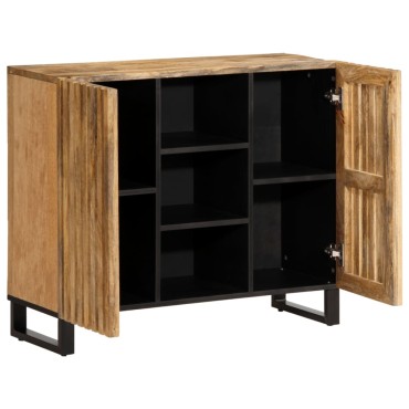 vidaXL Ντουλάπι 90x34x75cm από Μασίφ Ακατέργαστο Ξύλο Μάνγκο 1 τεμ.