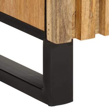vidaXL Ντουλάπι 90x34x75cm από Μασίφ Ακατέργαστο Ξύλο Μάνγκο 1 τεμ.