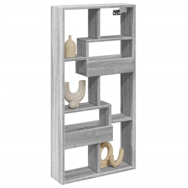 vidaXL Ντουλάπι Τοίχου Γκρι Sonoma 50x15x100cm Επεξεργασμένο Ξύλο 1 τεμ.