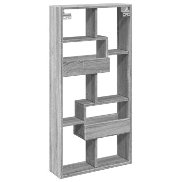 vidaXL Ντουλάπι Τοίχου Γκρι Sonoma 50x15x100cm Επεξεργασμένο Ξύλο 1 τεμ.