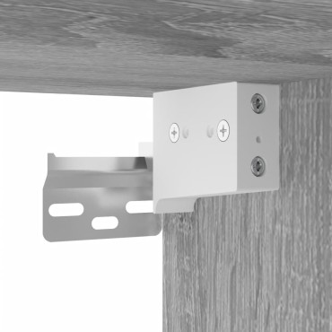 vidaXL Ντουλάπι Τοίχου Γκρι Sonoma 50x15x100cm Επεξεργασμένο Ξύλο 1 τεμ.