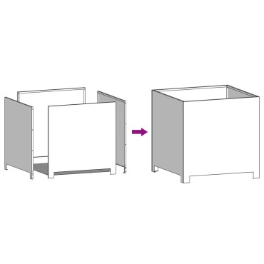 vidaXL Ζαρντινιέρα Κήπου Λαδί 50x50x50 εκ. από Ατσάλι