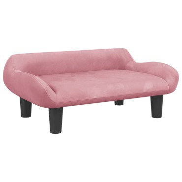 vidaXL Καναπές Παιδικός Ροζ 70x40x24cm από Βελούδο 1 τεμ.