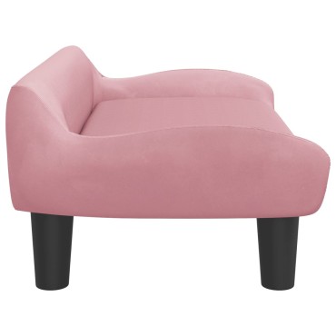 vidaXL Καναπές Παιδικός Ροζ 70x40x24cm από Βελούδο 1 τεμ.