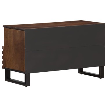 vidaXL Έπιπλο Τηλεόρασης Καφέ 80x34x46cm Μασίφ Ξύλο Μάνγκο 1 τεμ.
