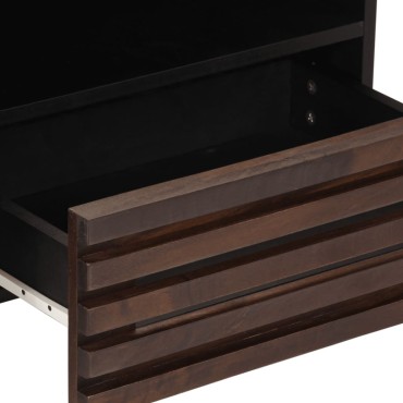 vidaXL Έπιπλο Τηλεόρασης Καφέ 80x34x46cm Μασίφ Ξύλο Μάνγκο 1 τεμ.