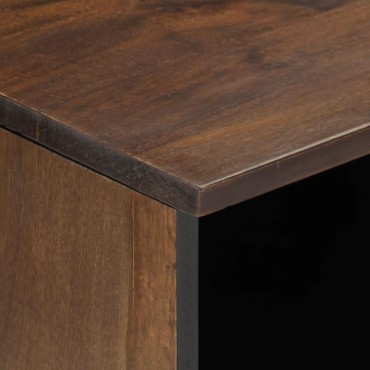 vidaXL Έπιπλο Τηλεόρασης Καφέ 80x34x46cm Μασίφ Ξύλο Μάνγκο 1 τεμ.