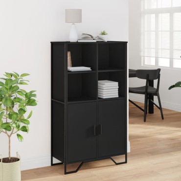 vidaXL Ντουλάπι Μαύρο 79,5x35,5x137,5cm Επεξεργασμένο Ξύλο 1 τεμ.